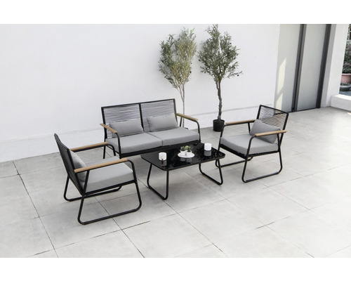 Ensemble de meubles de jardin avec canapé, fauteuils et table pour l''extérieur