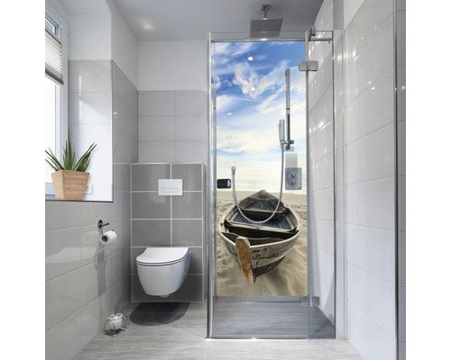 Panneau mural de douche mySpotti Fresh Beach & Boat bateau plage 210 x 100 cm FS-F3-1935 Panneau mural de douche mySpotti Fresh Beach & Boat bateau plage 210 x 100 cm FS-F3-1935