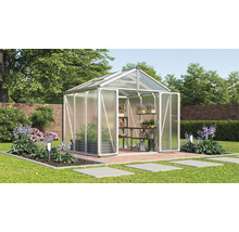 Gewächshaus Vitavia Zeus Comfort 6200 Hohlkammerplatten 16 mm 258 x 242 cm silber
