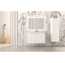 Meuble sous-vasque Baden Haus Icona couleur de façade blanc mat 94 x 55 x 48 cm
