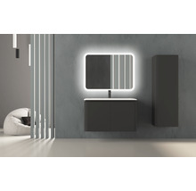 Meuble sous-vasque Baden Haus Icona couleur de façade graphite mat mat 94 x 55 x 48 cm