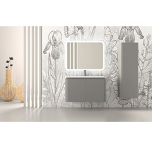 Meuble sous-vasque Baden Haus Icona couleur de façade gris mat 94 x 55 x 48 cm