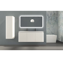 Meuble sous-vasque Baden Haus Icona couleur de façade blanc mat 140 x 55 x 48 cm
