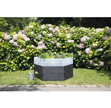 Carré potager classique GARANTIA ERGO Turbo XL 75 avec système d'économie d'eau Flora 145 x 145 x 75 cm wood