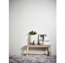Vliestapete 38116-2 Little Love Punkte blau gelb