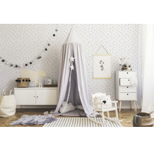 Vliestapete 38139-1 Little Love Punkte schwarz weiß