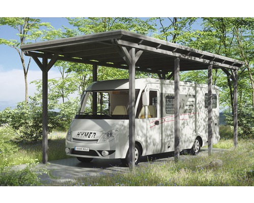 Carport pour un véhicule Skanholz Emsland 404 x 846 cm, gris ardoise