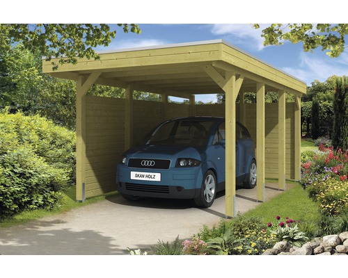 Carport pour un véhicule Skanholz Friesland 314 x 555 cm, imprégné par immersion