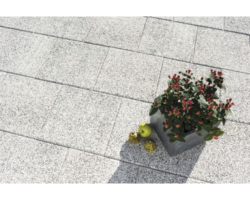 Dalle de terrasse béton Cassana blanc 40 x 40 x 4 cm