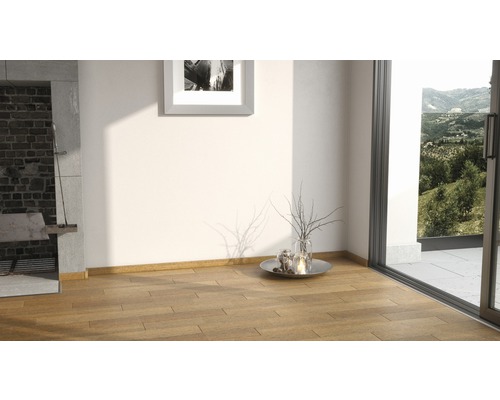Pièce lumineuse avec plancher en bois, fenêtre et décoration