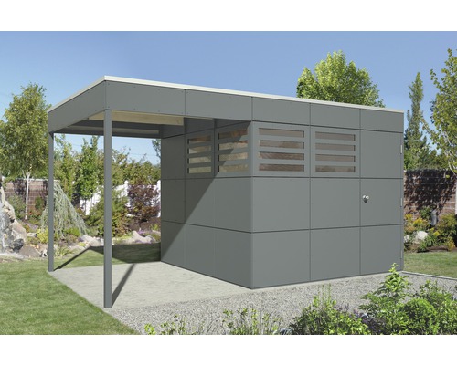 Gartenhaus mit Überdachung im Aussenbereich