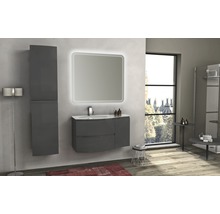 Meuble sous-vasque Vague hauteur 55 largeur 69 profondeur 52 cm anthracite