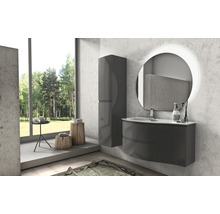 Meuble sous-vasque Vague hauteur 55 largeur 69 profondeur 52 cm anthracite