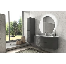 Meuble sous-vasque Vague hauteur 55 largeur 69 profondeur 52 cm anthracite