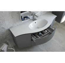 Meuble sous-vasque Vague hauteur 55 largeur 69 profondeur 52 cm anthracite