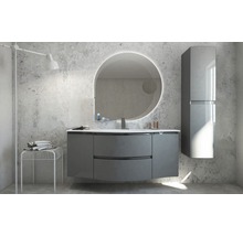 Meuble sous-vasque Vague hauteur 55 largeur 69 profondeur 52 cm anthracite