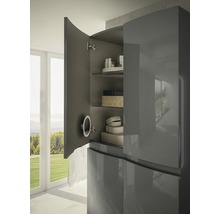 Armoire haute Vague hauteur 170 largeur 40 profondeur 38 cm anthracite