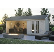 Abri de jardin SKAN HOLZ Tilburg avec plancher 613 x 420 cm naturel