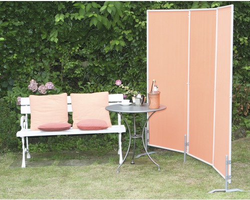 Balkonsichtschutz Paravent 1-Teilig 1,7 x 2,1 m, aus wasser- und windabweisenden PES, terracotta