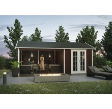 Gartenhaus SKAN HOLZ Tilburg mit Fußboden 613 x 420 cm schwedischrot