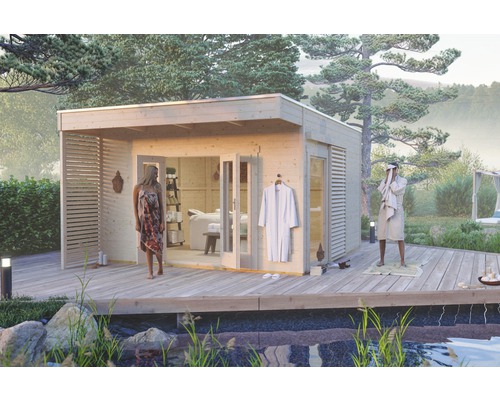 Gartenhaus SKAN HOLZ Tokio 4 einschalig mit Fußboden und KSK-M Dachbahn 402 x 502 cm natur Gartenhaus SKAN HOLZ Tokio 4 einschalig mit Fußboden und KSK-M Dachbahn 402 x 502 cm natur
