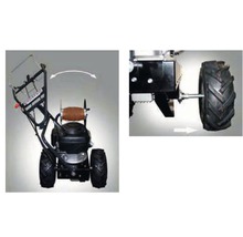 Motobineuse avec poignée réglable et traction