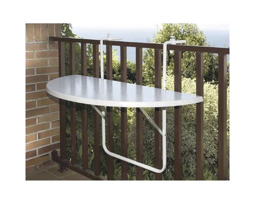 Table de balcon suspendue plastique 100x50x0 cm blanc