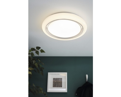 Plafonnier LED 23W 2500 lm 3000 K Ø 34 cm Capasso blanc/chrome