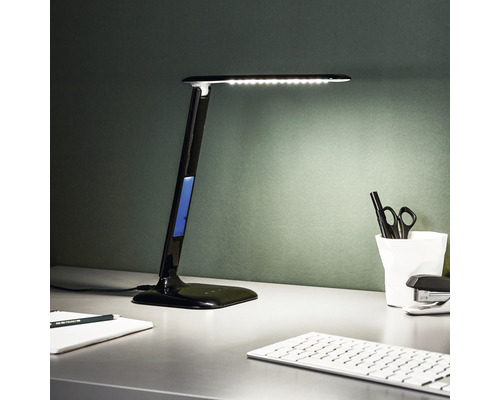 LED Bürolampe dimmbar 1x5W 200 lm 2800-6500 K warmweiß/tageslichtweiß H 550 mm Glenn schwarz