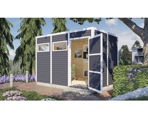 Abri de jardin Cubo 3 avec plancher 337x234 cm anthracite Abri de jardin Cubo 3 avec plancher 337x234 cm anthracite