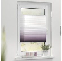 Store plissé Lichtblick avec guidage latéral, dégradé de couleurs blanc/taupe/violet 60x130 cm-thumb-0
