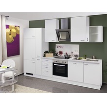 Cuisine complète avec appareils Flex Well Wito 310 cm blanc mat démontée variante réversible 00009006