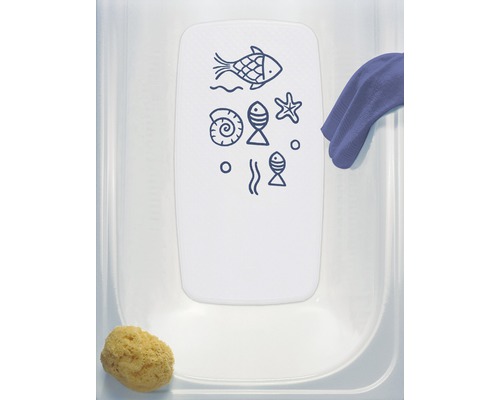 Badewanne mit Badesitz, Schwamm und Tuch