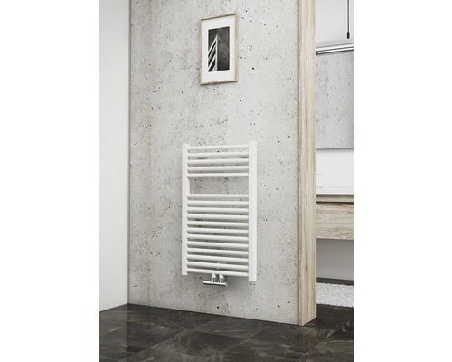 Radiateur de salle de bains SCHULTE München 775x500 mm blanc avec raccordement au centre Radiateur de salle de bains SCHULTE München 775x500 mm blanc avec raccordement au centre
