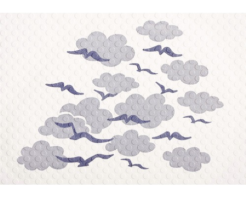 Décoration avec des nuages et des oiseaux