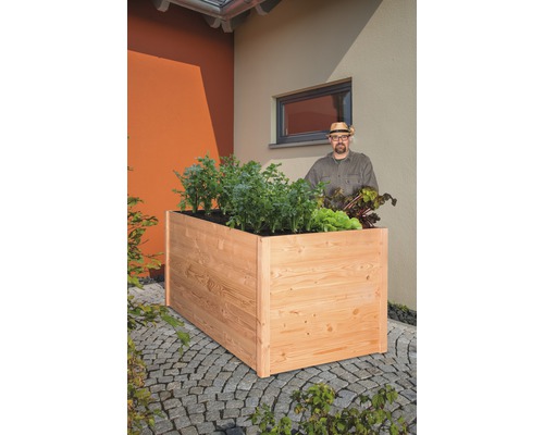 Jardinière Surélevée Rolla Avec Roulettes Et Rangement - Bois Massif, 92x32.5x78cm, Idéale Balcon/terrasse - 2