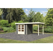 Gartenhaus Karibu Kodiak 3 mit Schleppdach 2,2 m 508 x 238 cm terragrau