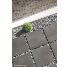 Dalle de terrasse FLAIRSTONE en grès cérame fin Modern Dark bords rectifiés 60 x 60 x 2 cm-thumb-4