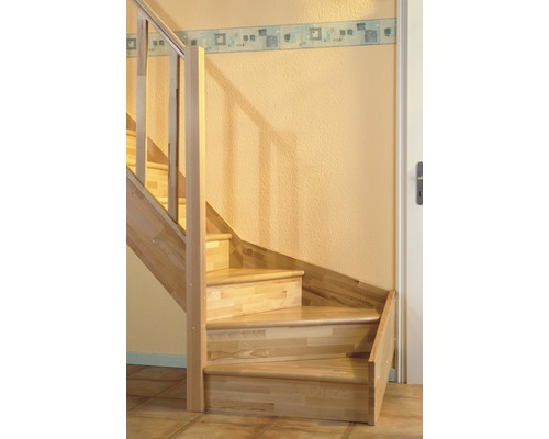 Escalier en bois avec rampe pour l''intérieur