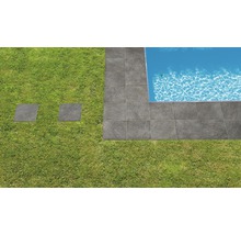 Dalles de sol ardoise gris foncé 60x60x2 cm