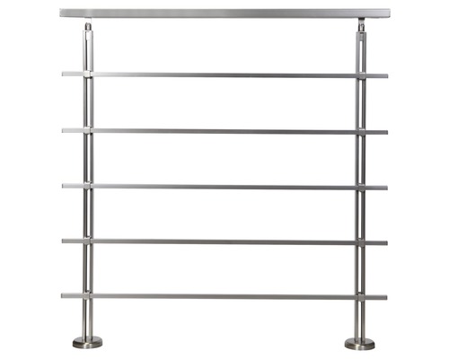 Garde-corps en acier inoxydable avec barres horizontales