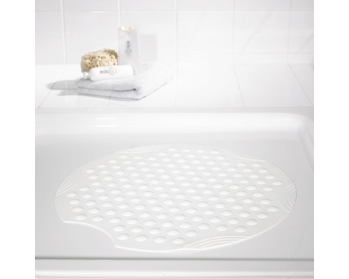 Tapis de bain rond avec ventouses pour une meilleure adhérence
