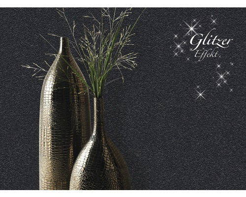 Dekorative Vasen mit Pflanzen und Glitzereffekt
