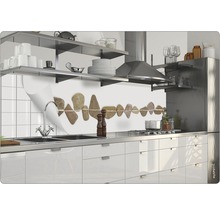 Crédence de cuisine avec motif de pierres dans une cuisine moderne