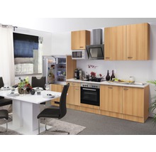 Cuisine complète avec appareils Flex Well Nano 280 cm hêtre mat démontée variante réversible 00009978