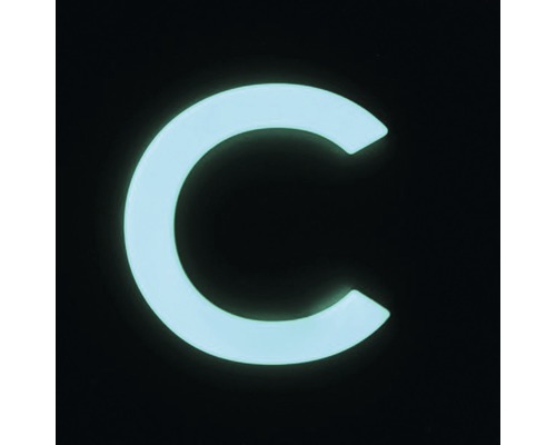 Lettre C lumineuse pour montage mural