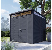 Gartenhaus Bertilo Woodline Pultdach mit Fußboden 226 x 240 cm anthrazit