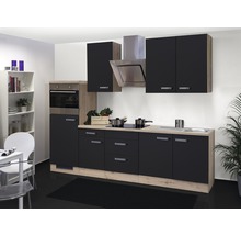 Cuisine complète Flex Well avec appareils Santo 270 cm anthracite mat démontée variante réversible 00011196
