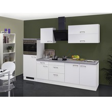 Cuisine complète Flex Well avec appareils Varo 270 cm blanc mat démontée variante réversible 00011211