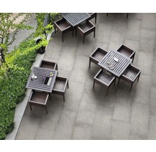Dalle de terrasse FLAIRSTONE en grès cérame fin Loft Grey bords rectifiés 120 x 60 x 2 cm-thumb-4